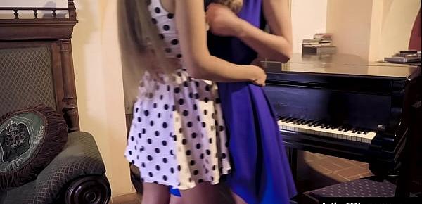  Naughty student seduces her sexy piano teacher into lesbian sex